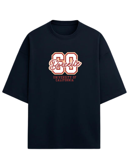 60 Borcelle Oversized T-Shirt | University of California Graphic Tee | Premium 260 GSM Cotton