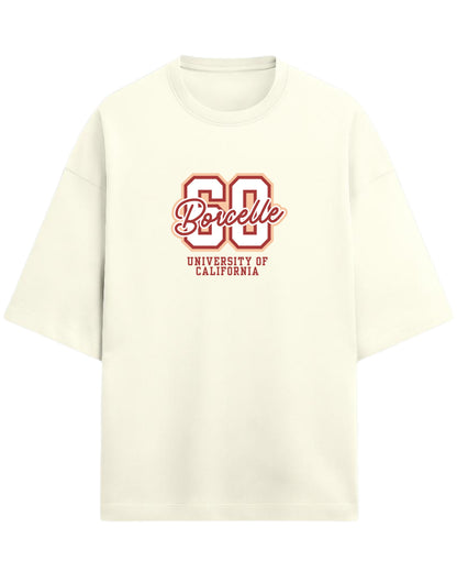 60 Borcelle Oversized T-Shirt | University of California Graphic Tee | Premium 260 GSM Cotton