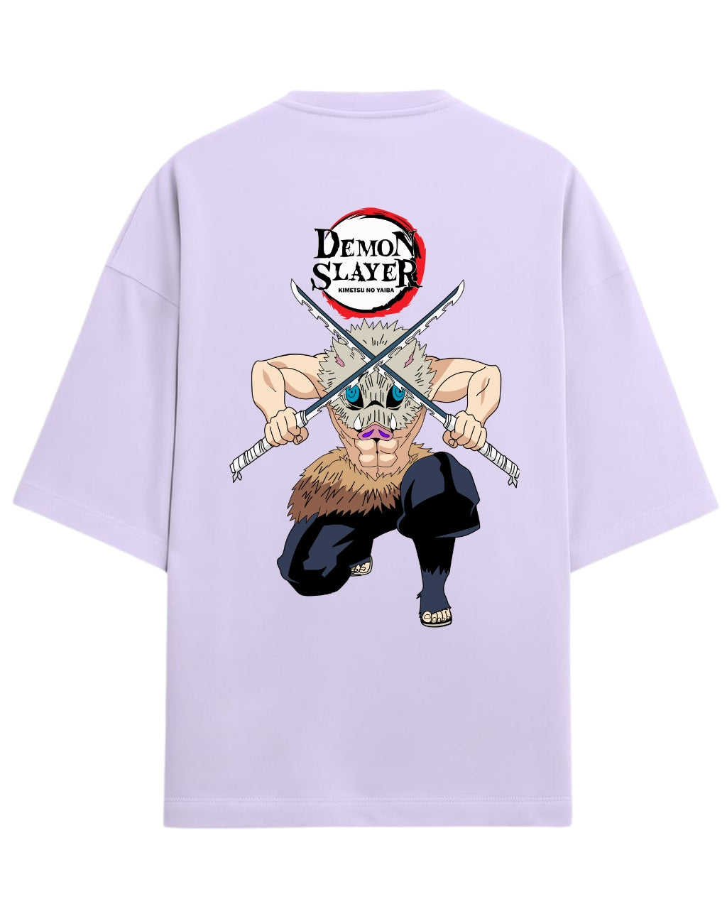Inosuke Hashibira Oversized T-Shirt | Demon Slayer Beast Breathing Anime Tee | Premium 260 GSM Cotton