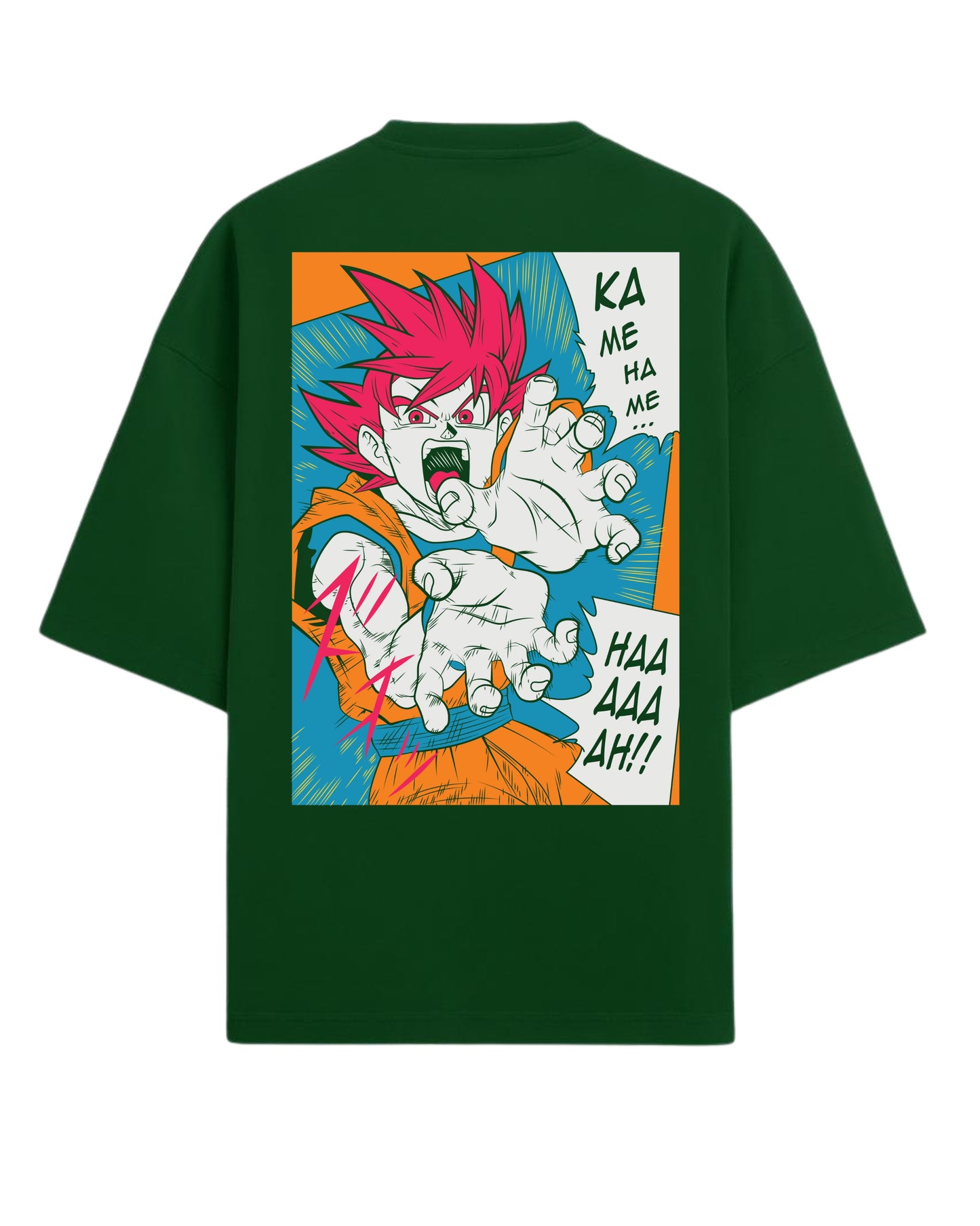 God Goku Oversized Tees | Dragon Ball Z Super Saiyan Graphic Tee | Premium 260 GSM Cotton Blend