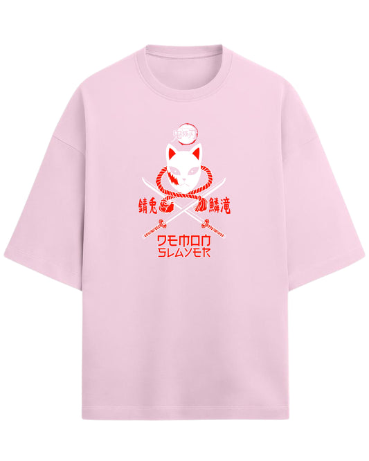 Sabito Fox Mask Oversized T-Shirt | Demon Slayer Anime Tee | Premium 260 GSM Cotton