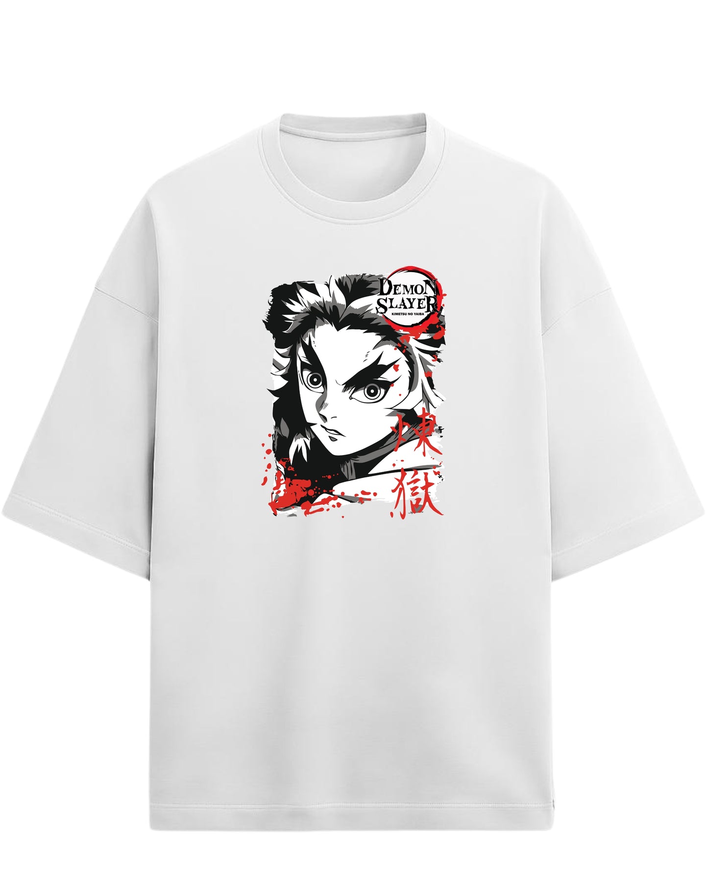 Kyojuro Rengoku Flame Hashira Oversized T-Shirt | Demon Slayer Graphic Tee | Premium 260 GSM Cotton