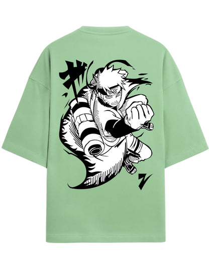Naruto Uzumaki Terry Oversized T-Shirt | Naruto Shippuden Anime Graphic Tee | 100% Premium Cotton