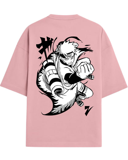 Naruto Uzumaki Terry Oversized T-Shirt | Naruto Shippuden Anime Graphic Tee | 100% Premium Cotton