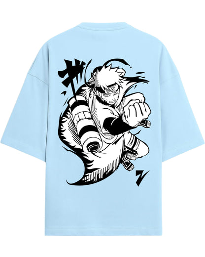 Naruto Uzumaki Terry Oversized T-Shirt | Naruto Shippuden Anime Graphic Tee | 100% Premium Cotton