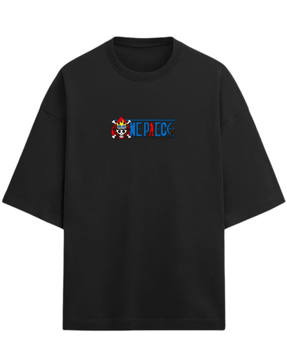 Crocodile Oversized Tees  | One Piece Anime Graphic Tee | Premium 260 GSM Cotton Blend