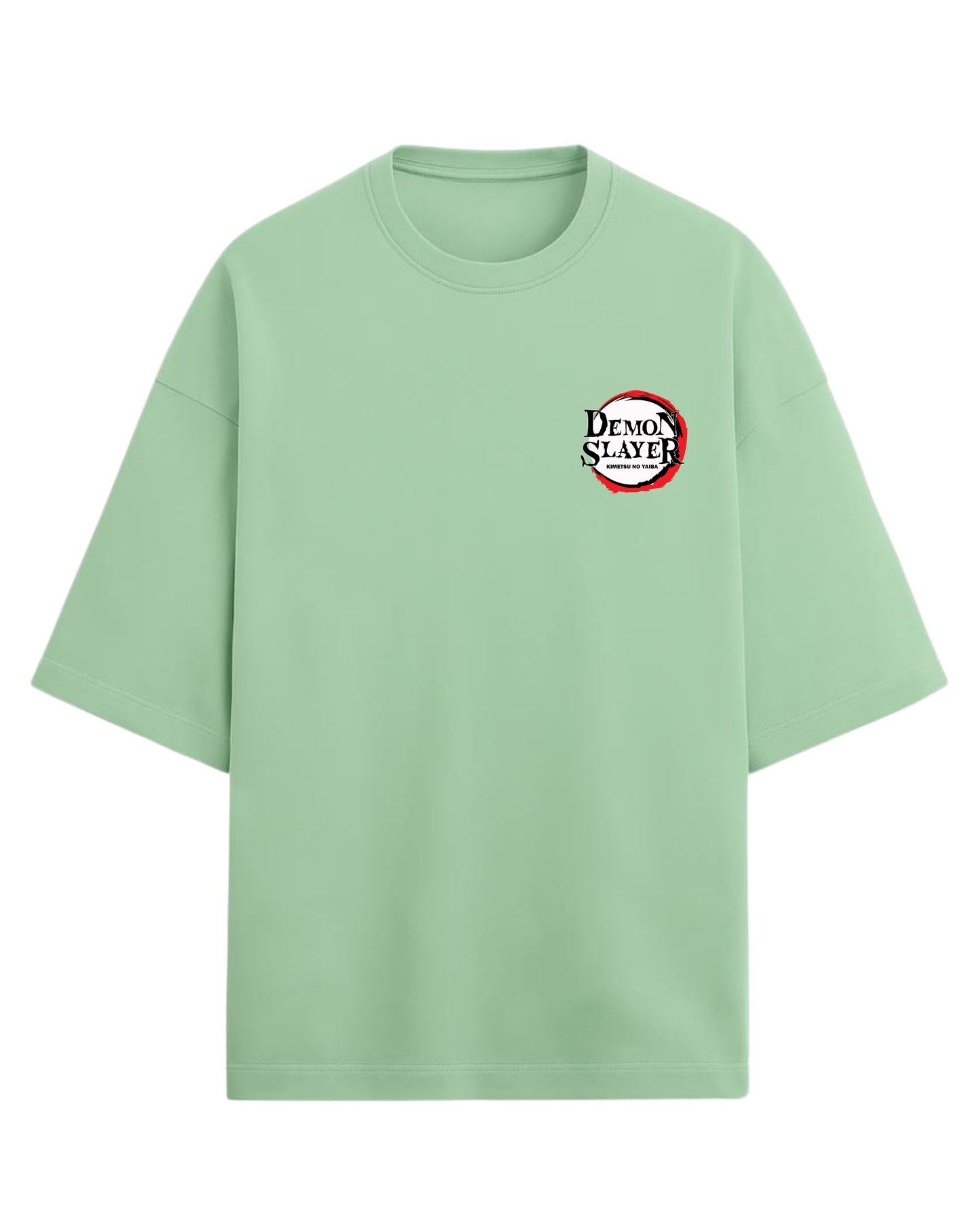 Tanjiro & Nezuko Duo Oversized T-Shirt | Demon Slayer Sibling Bond Graphic Tee | Premium 260 GSM Cotton