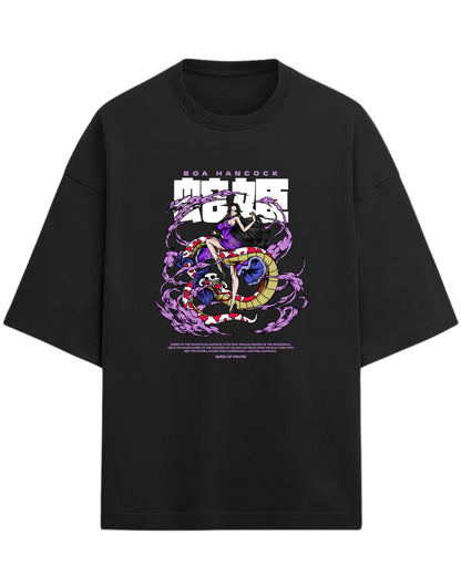 Boa Hancock Oversized Tees | One Piece Anime Graphic Tee | Premium 260 GSM Cotton Blend