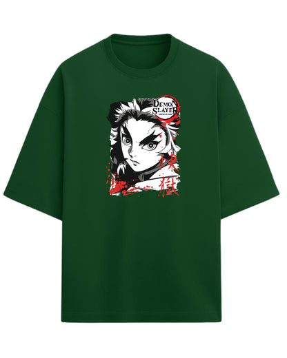 Kyojuro Rengoku Flame Hashira Oversized T-Shirt | Demon Slayer Graphic Tee | Premium 260 GSM Cotton