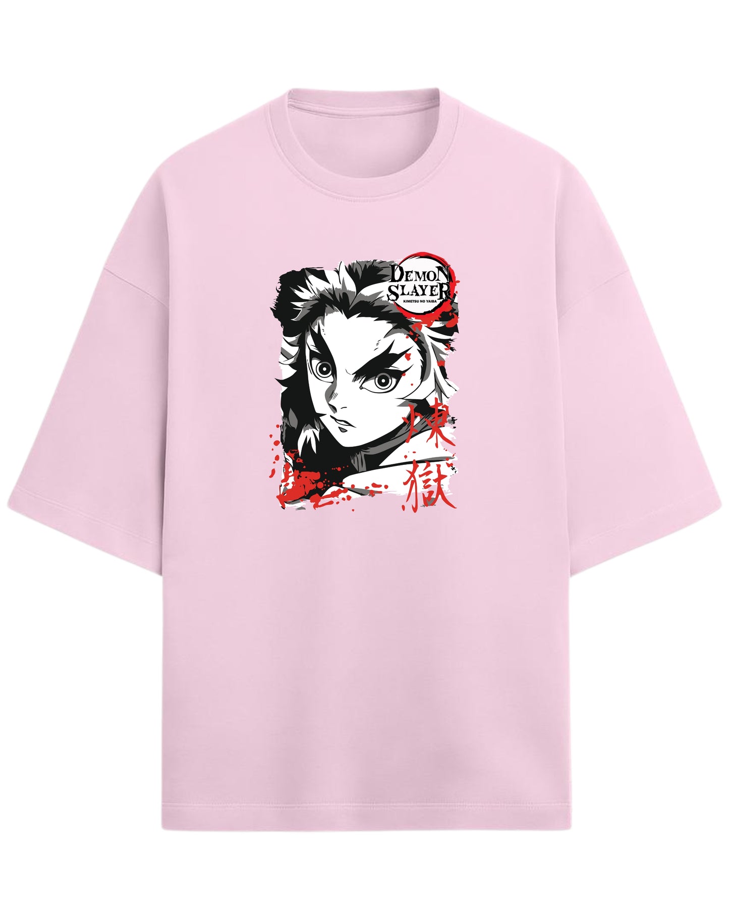 Kyojuro Rengoku Flame Hashira Oversized T-Shirt | Demon Slayer Graphic Tee | Premium 260 GSM Cotton