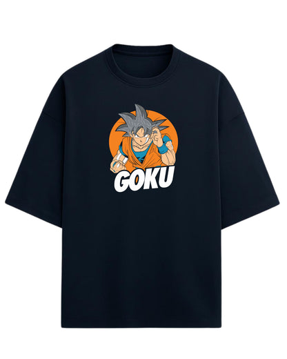 Ultra Instinct Goku Oversized Tees | Dragon Ball Z Graphic Tee | Premium 260 GSM Cotton Blend