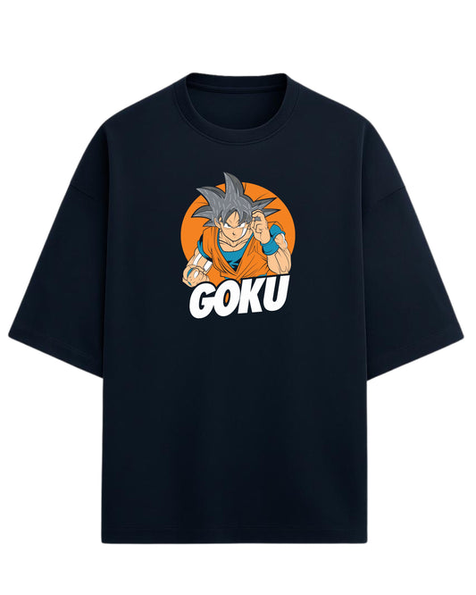 Ultra Instinct Goku Oversized Tees | Dragon Ball Z Graphic Tee | Premium 260 GSM Cotton Blend