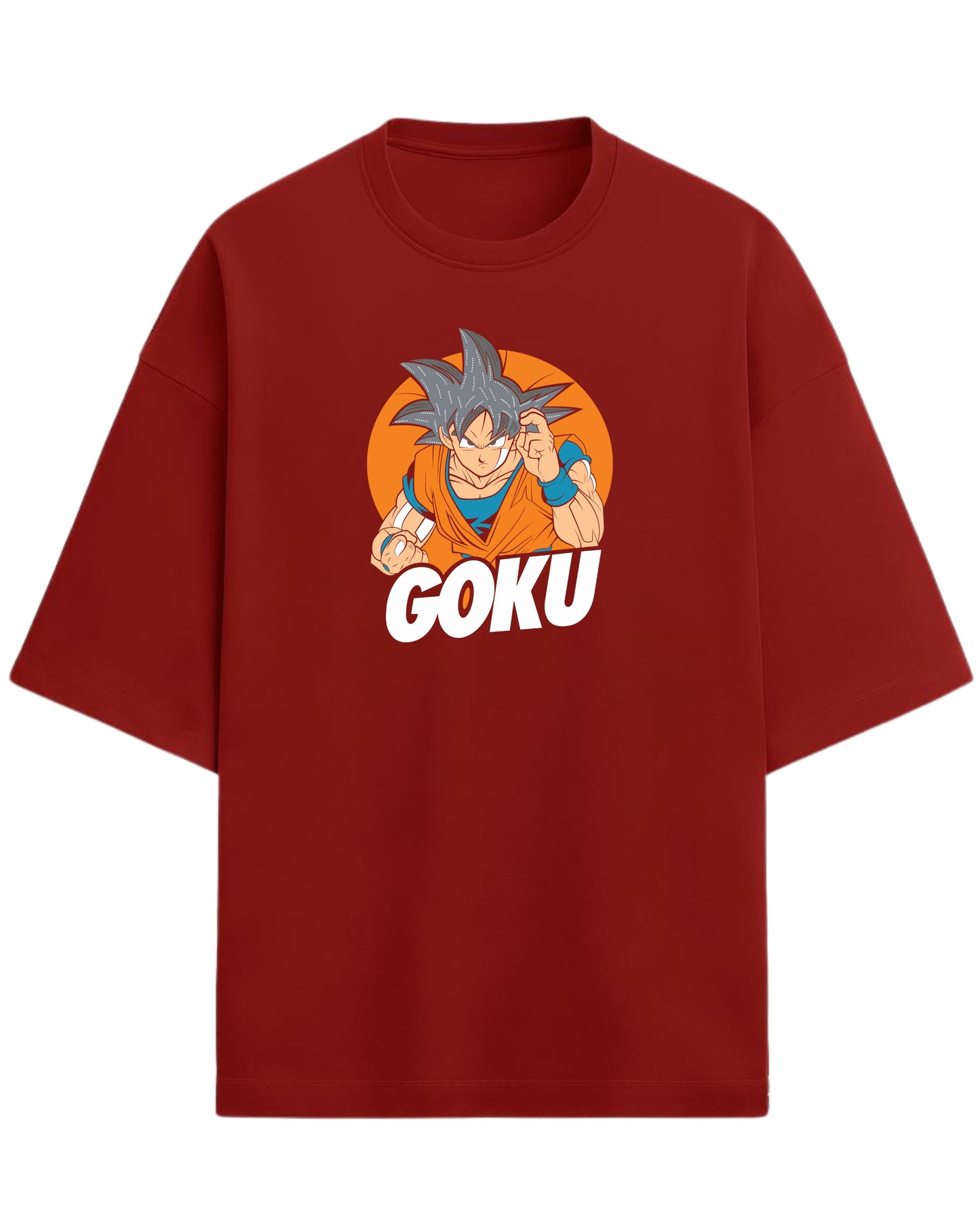 Ultra Instinct Goku Oversized Tees | Dragon Ball Z Graphic Tee | Premium 260 GSM Cotton Blend
