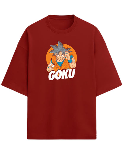 Ultra Instinct Goku Oversized Tees | Dragon Ball Z Graphic Tee | Premium 260 GSM Cotton Blend