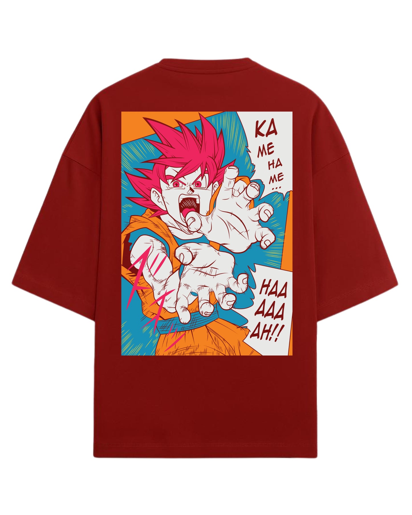 God Goku Oversized Tees | Dragon Ball Z Super Saiyan Graphic Tee | Premium 260 GSM Cotton Blend