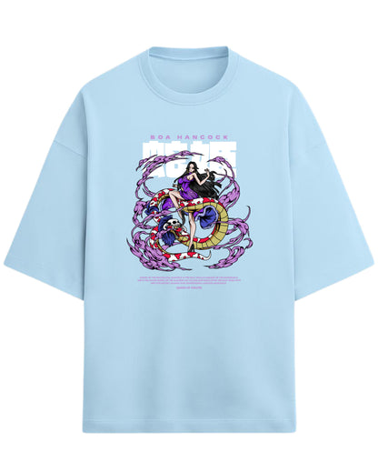 Boa Hancock Oversized Tees | One Piece Anime Graphic Tee | Premium 260 GSM Cotton Blend