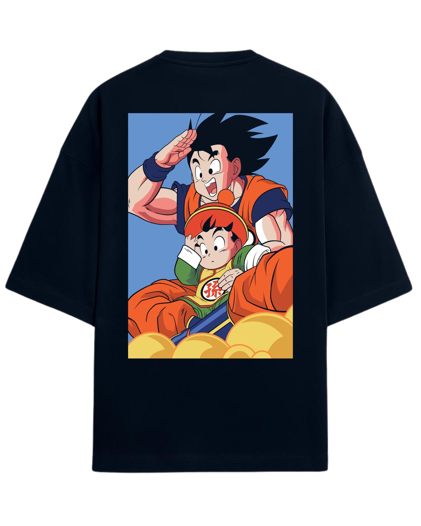 Goku & Kid Gohan Oversized Tees | Dragon Ball Z Graphic Tee | Premium 260 GSM Cotton Blend
