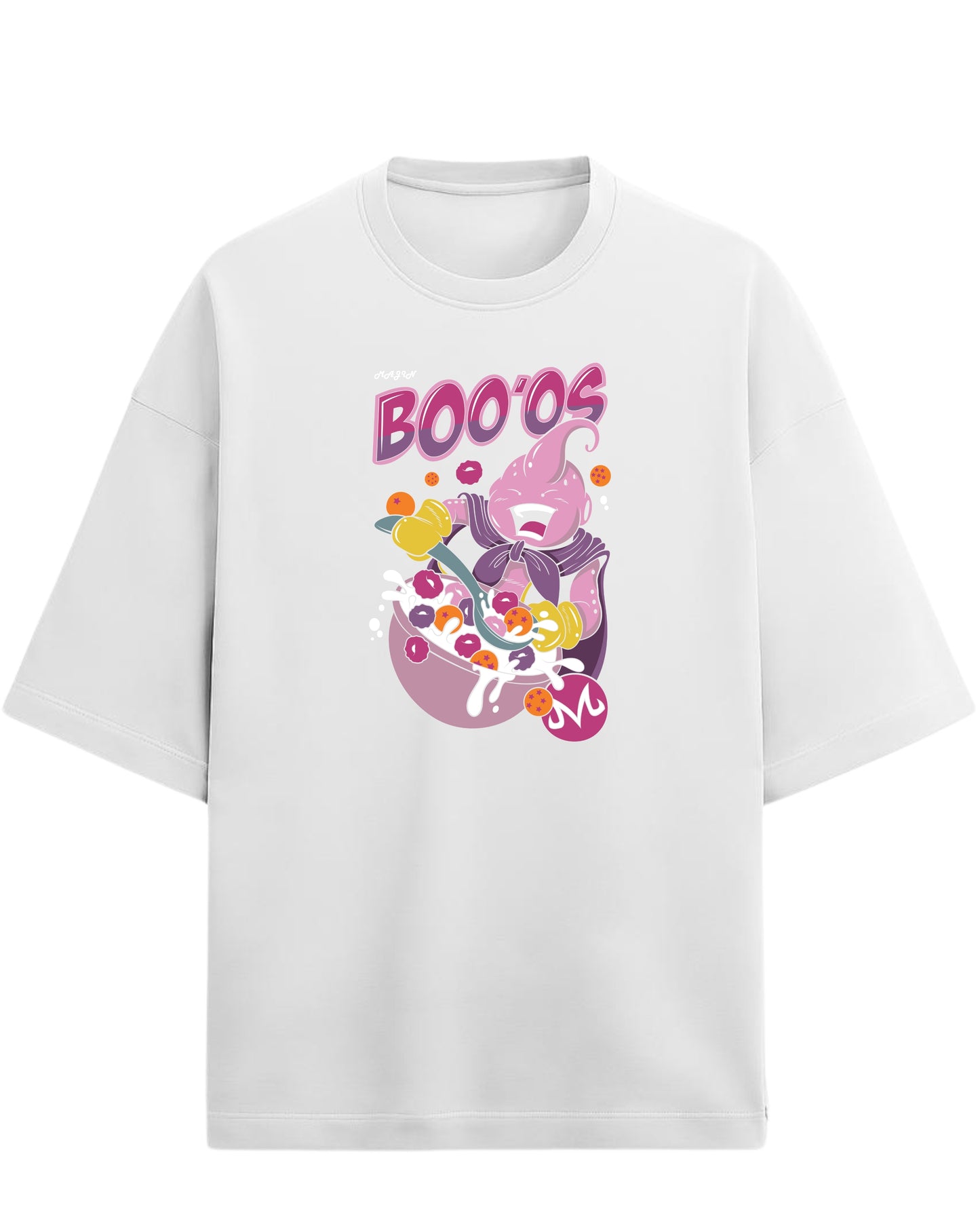 Majin Buu "BOO’OS Cereal" Oversized T-Shirt | Dragon Ball Z Anime Graphic Tee | Premium 260 GSM Cotton Blend