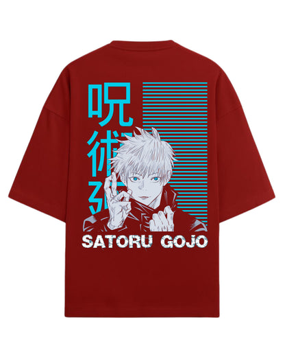 Satoru Gojo Oversized T-Shirt | Jujutsu Kaisen Graphic Tee | Premium 260 GSM Cotton
