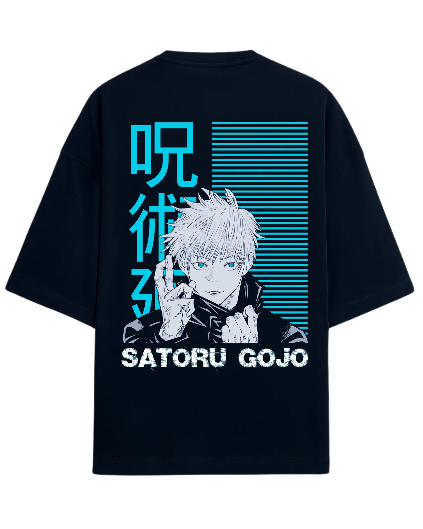 Satoru Gojo Oversized T-Shirt | Jujutsu Kaisen Graphic Tee | Premium 260 GSM Cotton