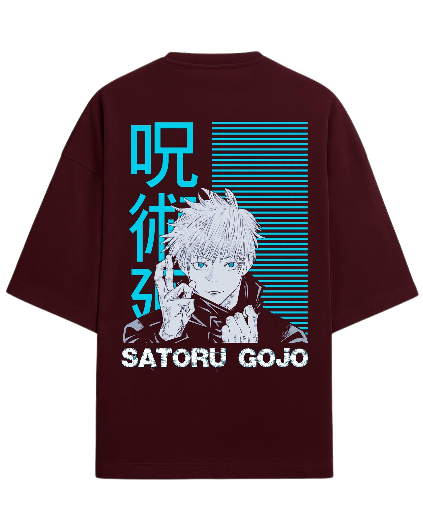 Satoru Gojo Oversized T-Shirt | Jujutsu Kaisen Graphic Tee | Premium 260 GSM Cotton