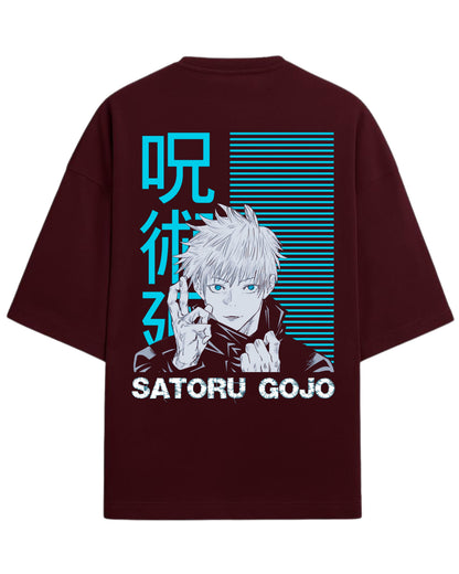 Satoru Gojo Oversized T-Shirt | Jujutsu Kaisen Graphic Tee | Premium 260 GSM Cotton