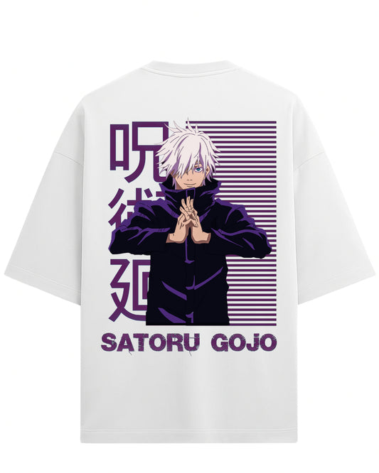Satoru Gojo Infinity Mode Oversized T-Shirt | Jujutsu Kaisen Graphic Tee | Premium 260 GSM Cotton