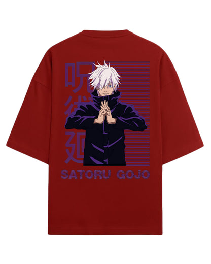 Satoru Gojo Infinity Mode Oversized T-Shirt | Jujutsu Kaisen Graphic Tee | Premium 260 GSM Cotton