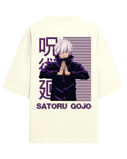 Satoru Gojo Infinity Mode Oversized T-Shirt | Jujutsu Kaisen Graphic Tee | Premium 260 GSM Cotton