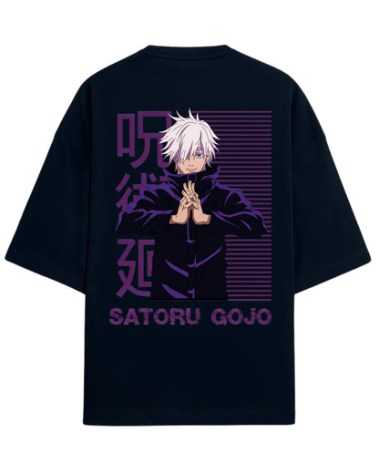 Satoru Gojo Infinity Mode Oversized T-Shirt | Jujutsu Kaisen Graphic Tee | Premium 260 GSM Cotton