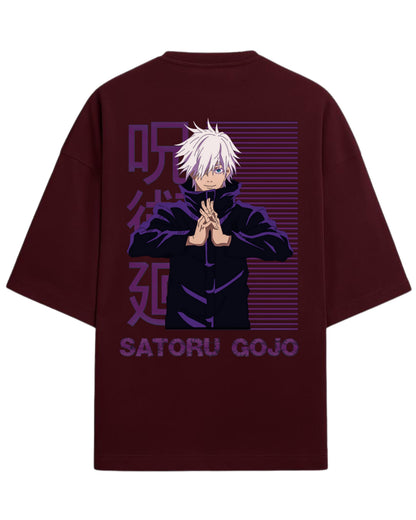 Satoru Gojo Infinity Mode Oversized T-Shirt | Jujutsu Kaisen Graphic Tee | Premium 260 GSM Cotton