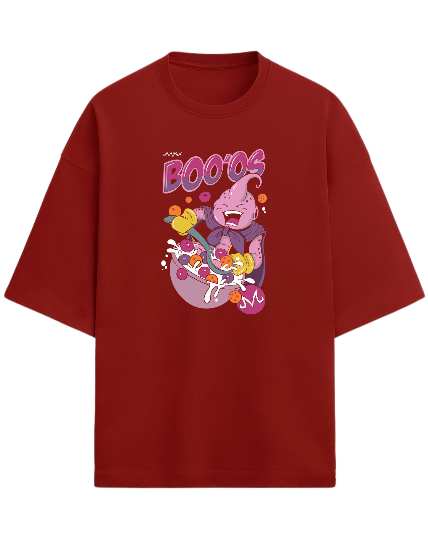Majin Buu "BOO’OS Cereal" Oversized T-Shirt | Dragon Ball Z Anime Graphic Tee | Premium 260 GSM Cotton Blend
