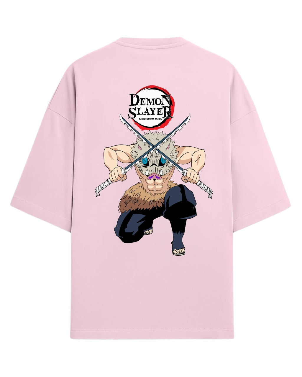 Inosuke Hashibira Oversized T-Shirt | Demon Slayer Beast Breathing Anime Tee | Premium 260 GSM Cotton