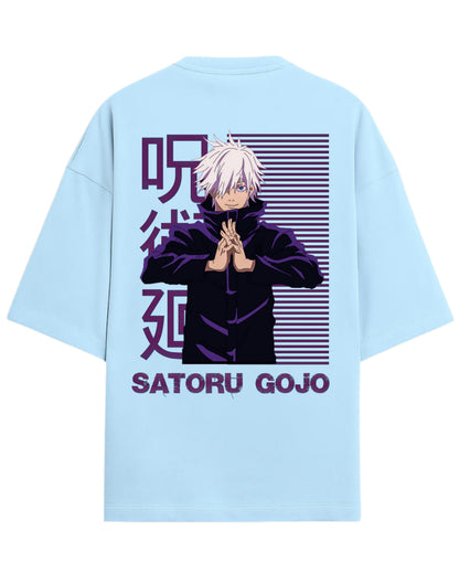 Satoru Gojo Infinity Mode Oversized T-Shirt | Jujutsu Kaisen Graphic Tee | Premium 260 GSM Cotton