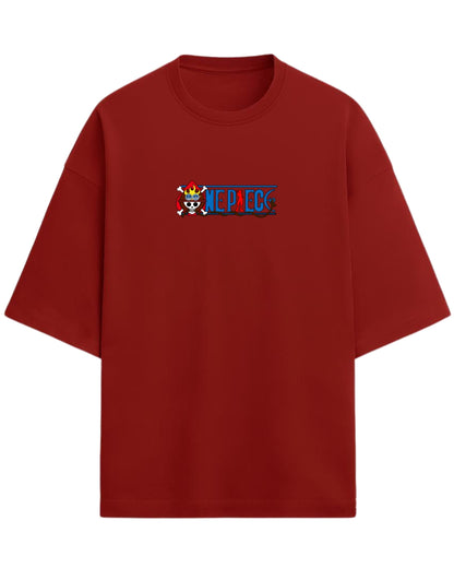 Crocodile Oversized Tees  | One Piece Anime Graphic Tee | Premium 260 GSM Cotton Blend