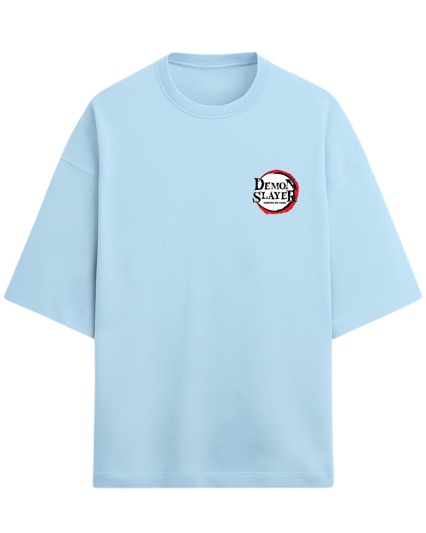 Tanjiro & Nezuko Duo Oversized T-Shirt | Demon Slayer Sibling Bond Graphic Tee | Premium 260 GSM Cotton