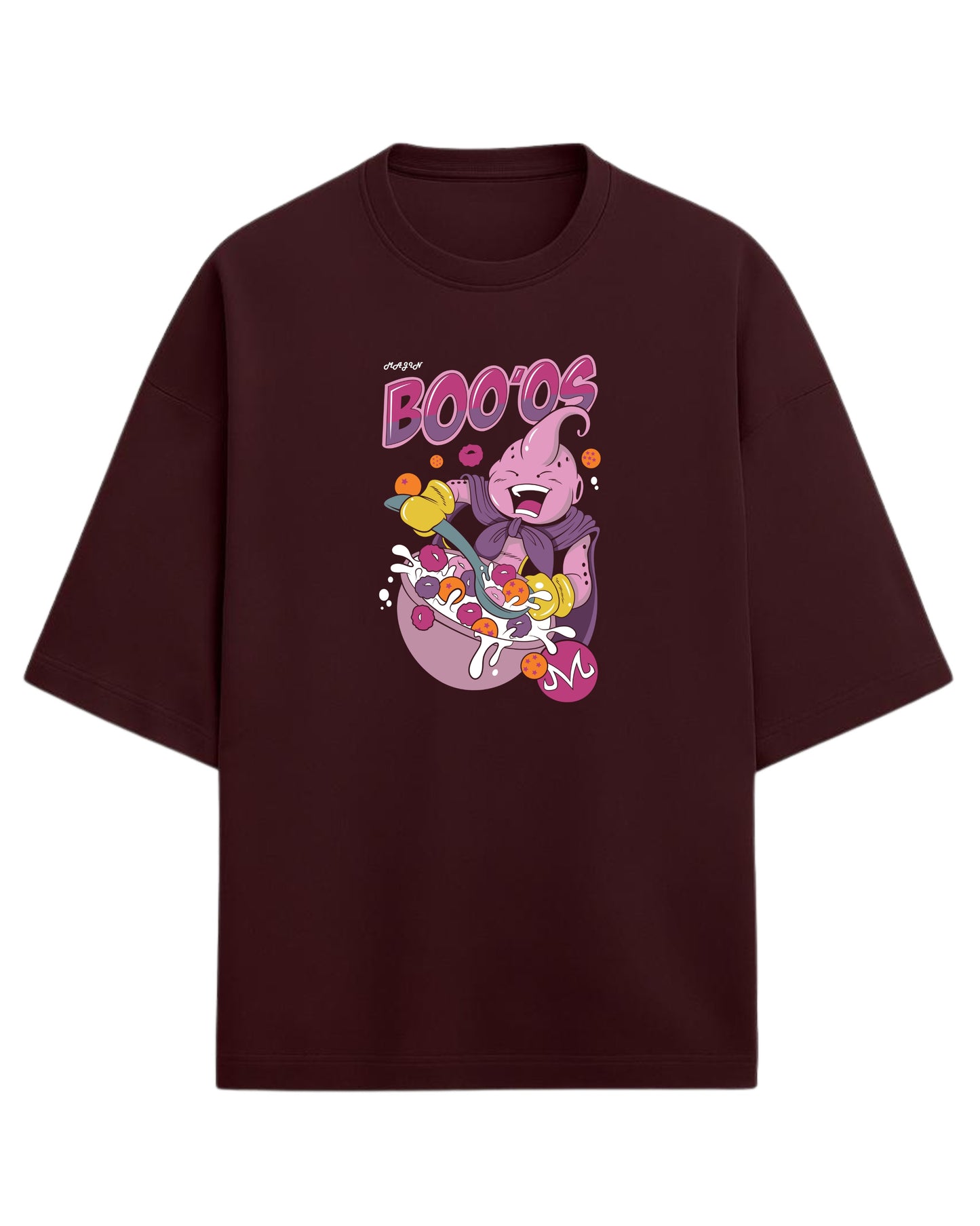 Majin Buu "BOO’OS Cereal" Oversized T-Shirt | Dragon Ball Z Anime Graphic Tee | Premium 260 GSM Cotton Blend