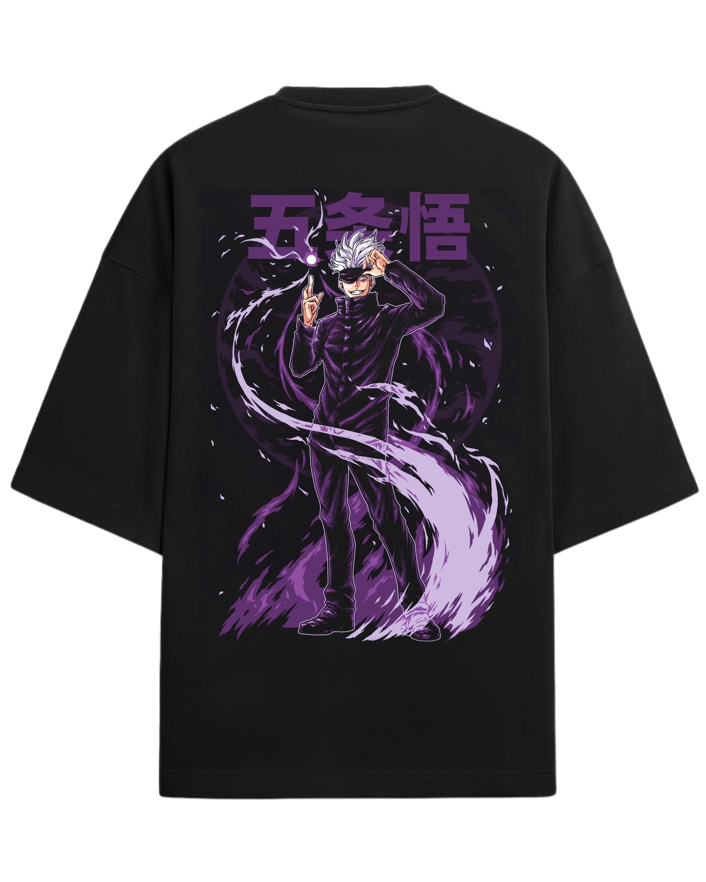 Gojo Satoru “Cursed Energy Flow” Oversized T-Shirt | Jujutsu Kaisen Streetwear Tee | Premium 260 GSM Cotton
