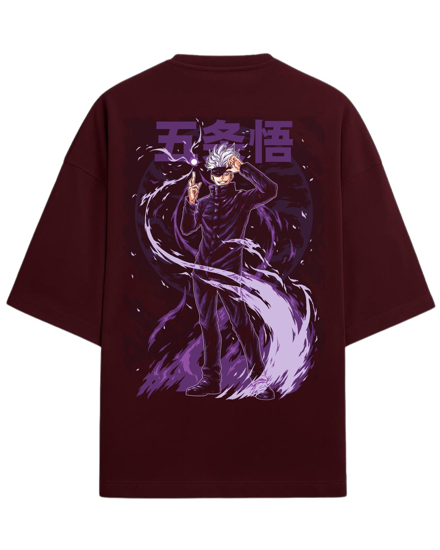 Gojo Satoru “Cursed Energy Flow” Oversized T-Shirt | Jujutsu Kaisen Streetwear Tee | Premium 260 GSM Cotton