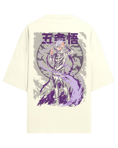 Gojo Satoru “Cursed Energy Flow” Oversized T-Shirt | Jujutsu Kaisen Streetwear Tee | Premium 260 GSM Cotton