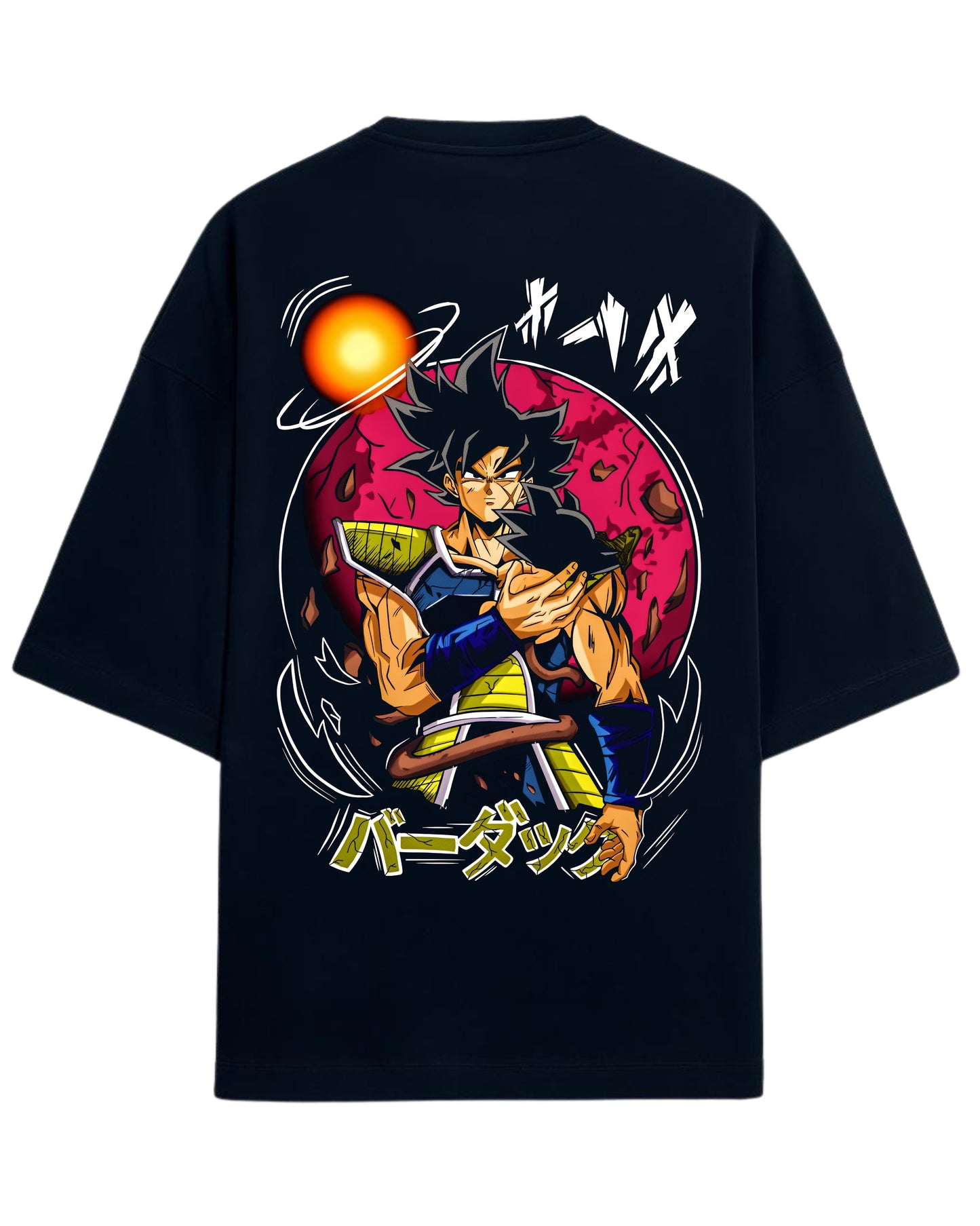 Bardock “The Saiyan Legacy” Oversized T-Shirt | Dragon Ball Z Graphic Tee | Premium 260 GSM Cotton