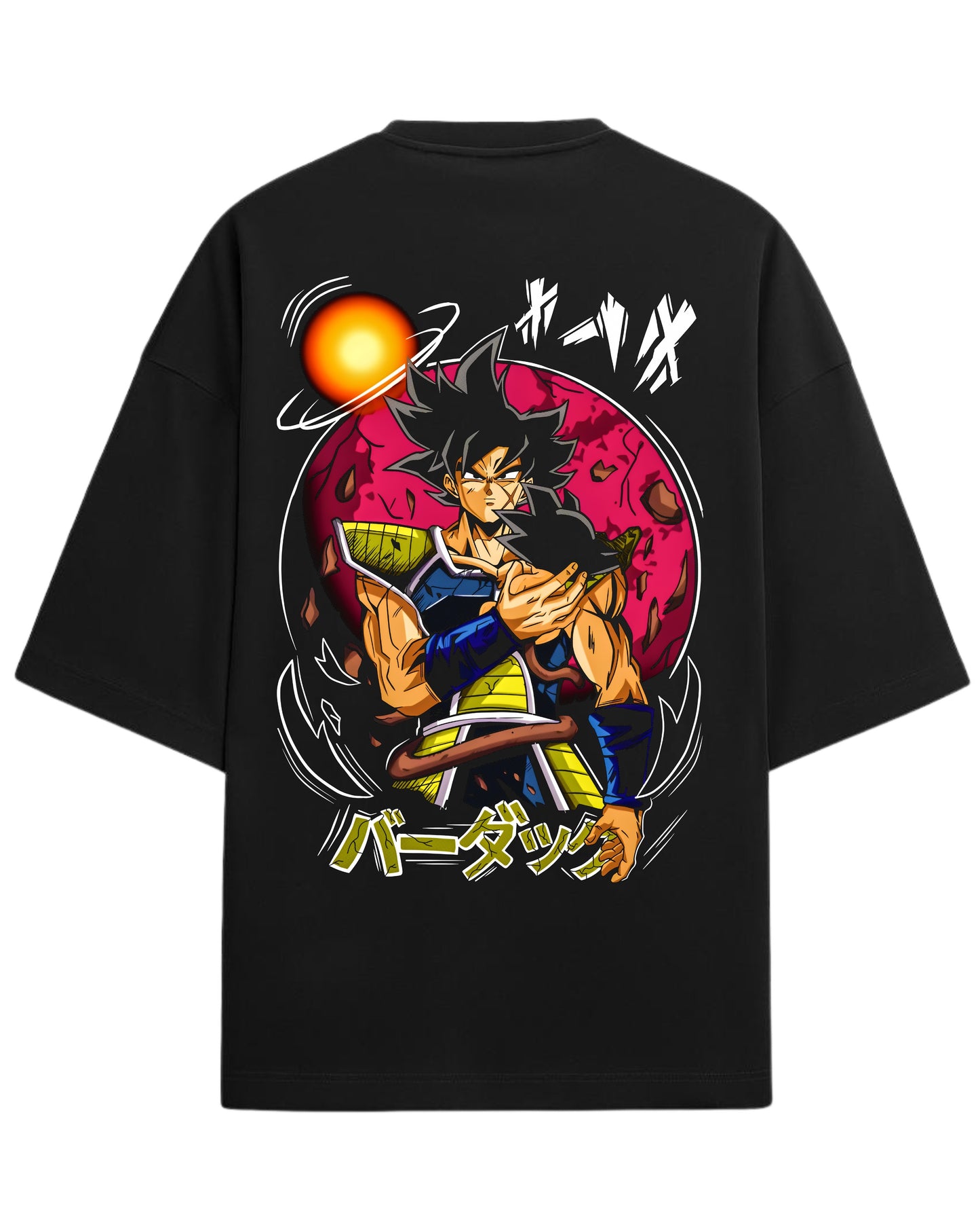 Bardock “The Saiyan Legacy” Oversized T-Shirt | Dragon Ball Z Graphic Tee | Premium 260 GSM Cotton