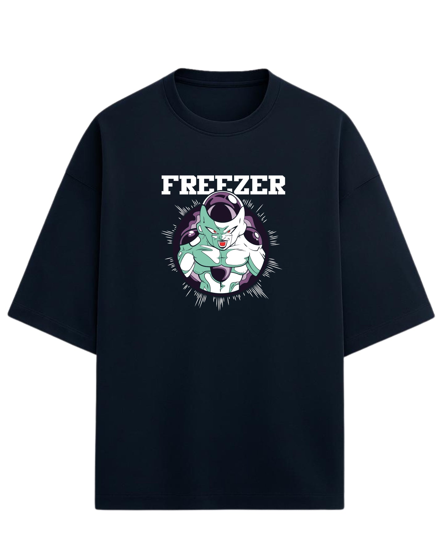 Dragon Ball Z Frieza Oversized T-Shirt – Galactic Villain Streetwear | Unisex Drop Shoulder Graphic Tee | Premium 260 GSM Cotton Blend