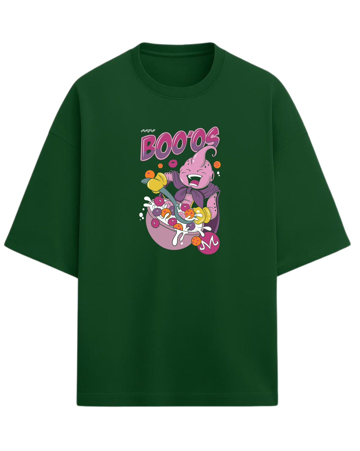 Majin Buu "BOO’OS Cereal" Oversized T-Shirt | Dragon Ball Z Anime Graphic Tee | Premium 260 GSM Cotton Blend