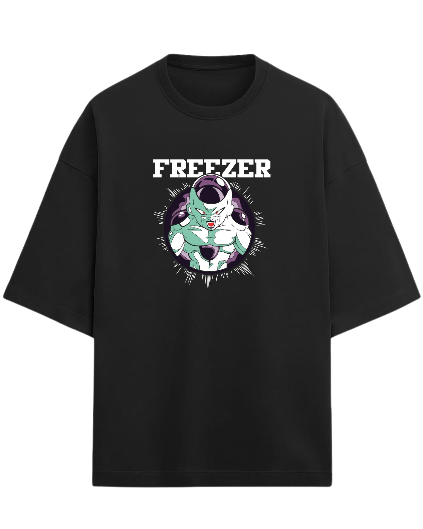 Dragon Ball Z Frieza Oversized T-Shirt – Galactic Villain Streetwear | Unisex Drop Shoulder Graphic Tee | Premium 260 GSM Cotton Blend