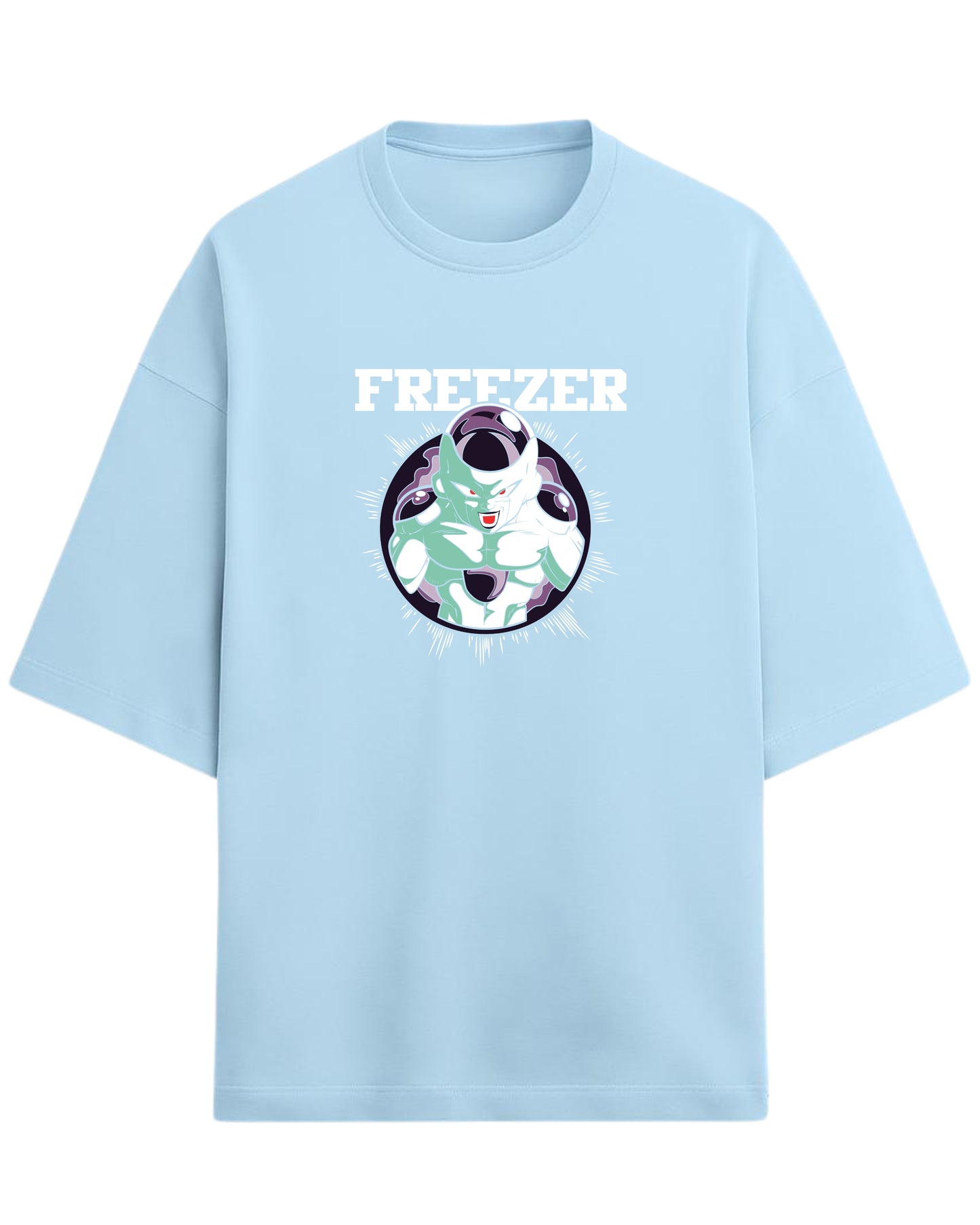Dragon Ball Z Frieza Oversized T-Shirt – Galactic Villain Streetwear | Unisex Drop Shoulder Graphic Tee | Premium 260 GSM Cotton Blend