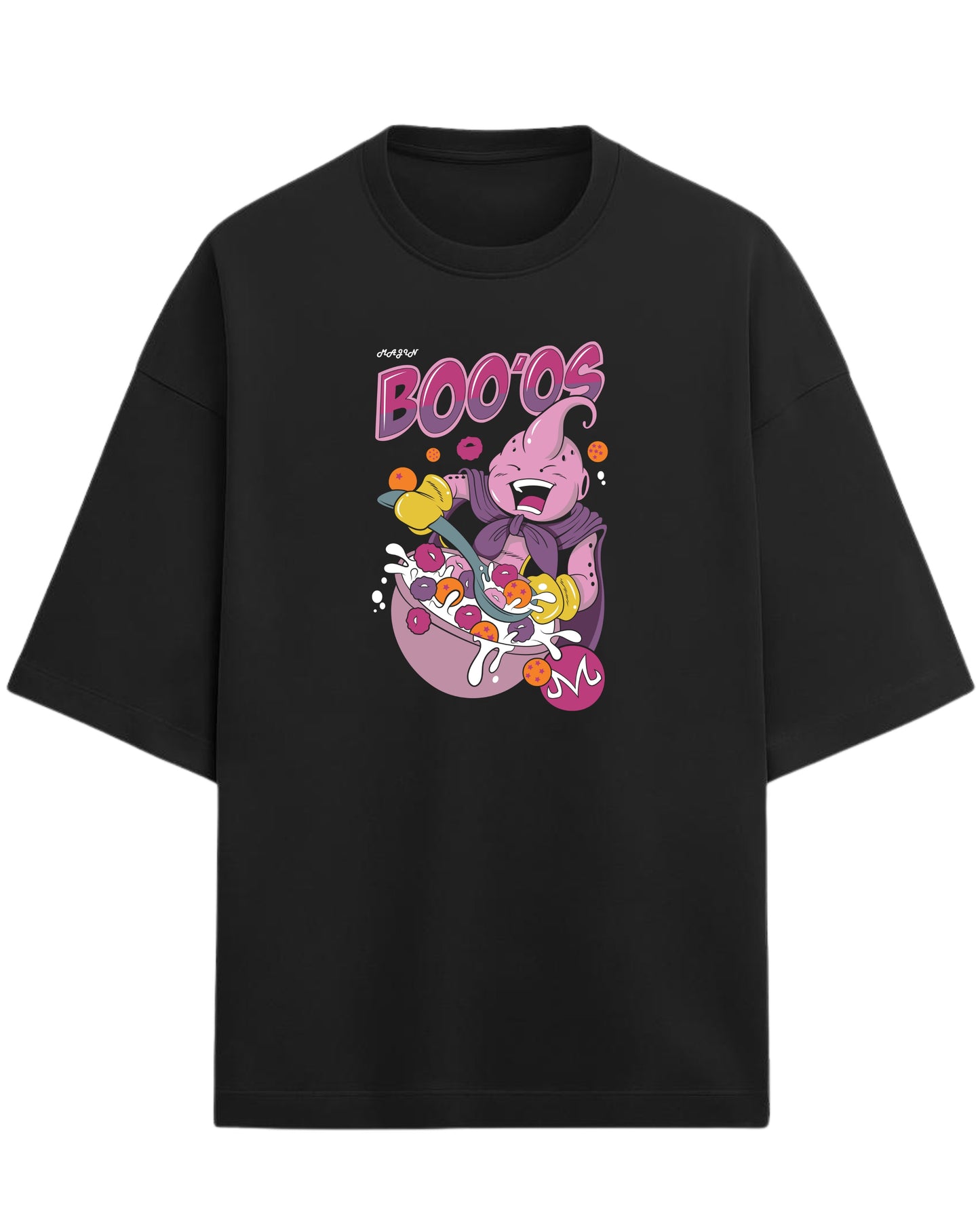 Majin Buu "BOO’OS Cereal" Oversized T-Shirt | Dragon Ball Z Anime Graphic Tee | Premium 260 GSM Cotton Blend
