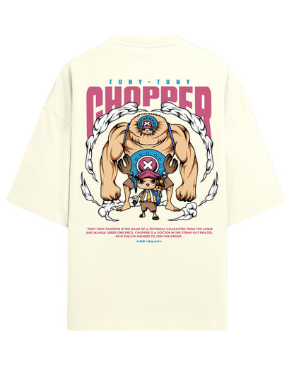 Tony Tony Chopper Oversized Tees | One Piece Anime Graphic Tee | Premium 260 GSM Cotton Blend