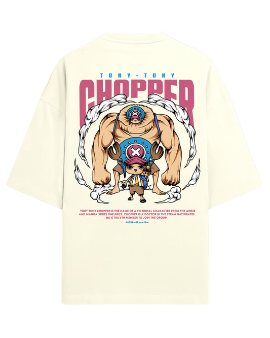 Tony Tony Chopper Oversized Tees | One Piece Anime Graphic Tee | Premium 260 GSM Cotton Blend
