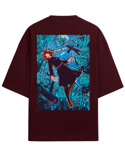Nobara Kugisaki “Cursed Reflection” Oversized T-Shirt | Jujutsu Kaisen Graphic Tee | Premium 260 GSM Cotton